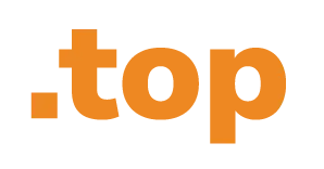 Dot top domain extension icon in orange representing premium and high-ranking websites