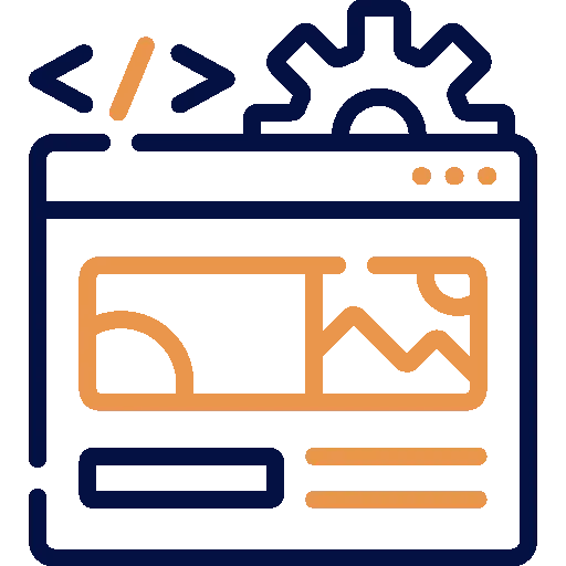 Custom website design icon representing tailored layouts and unique branding