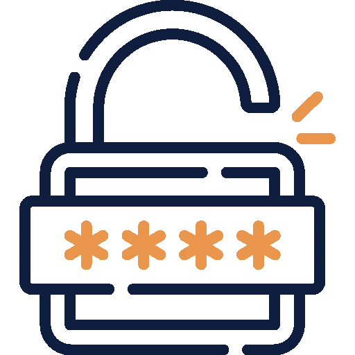 Password and security icon representing secure authentication and domain access control