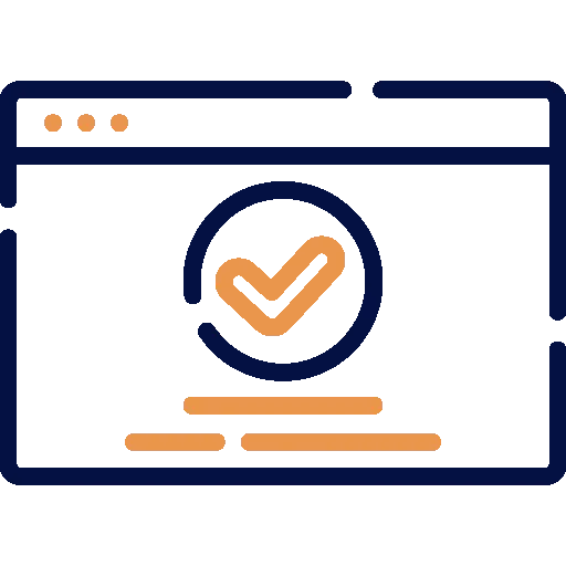 SEO optimization icon representing search engine visibility and structured website content